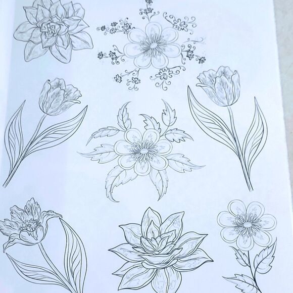 COLORAMA ADULT COLORING BOOK FULL SIZE COMES WITH BONUS PENCIL SET - Picture 5 of 6